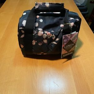 Bebe insulated lunch tote zipper closure nwt